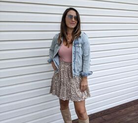 how to transition your fav summer skirt for fall