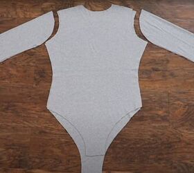 how to make a cute fall inspired bodysuit with long sleeves, DIY bodysuit pattern