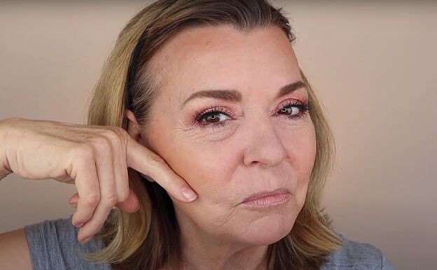 how to do the upstairs technique the best blush for mature skin, Where to apply blush for older women