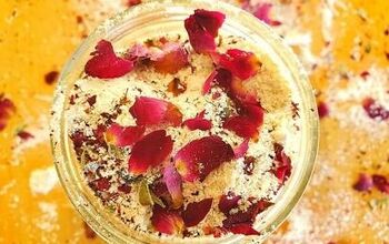 Homemade Oatmeal Bath With Rose Buds and Lavender