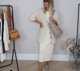 how to style a bodycon dress in 10 different elegant ways, Bodycon dress with a long cardigan
