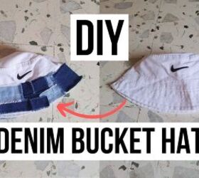 How to Decorate a Bucket Hat to Make a Cute Denim Patchwork Design