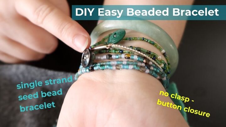 how to make easy diy adjustable bracelets with beads without clasps, DIY adjustable bracelet with beads