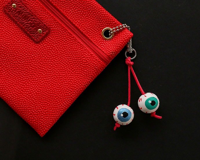 halloween craft eyeball keychain