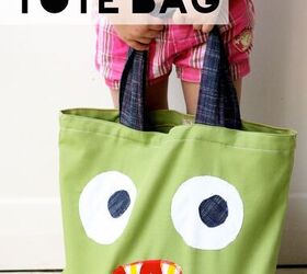 Upcycle Style: Monster Tote Bag From an Old Cushion Cover
