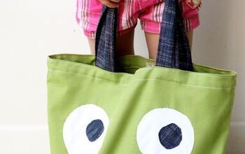 Upcycle Style: Monster Tote Bag From an Old Cushion Cover