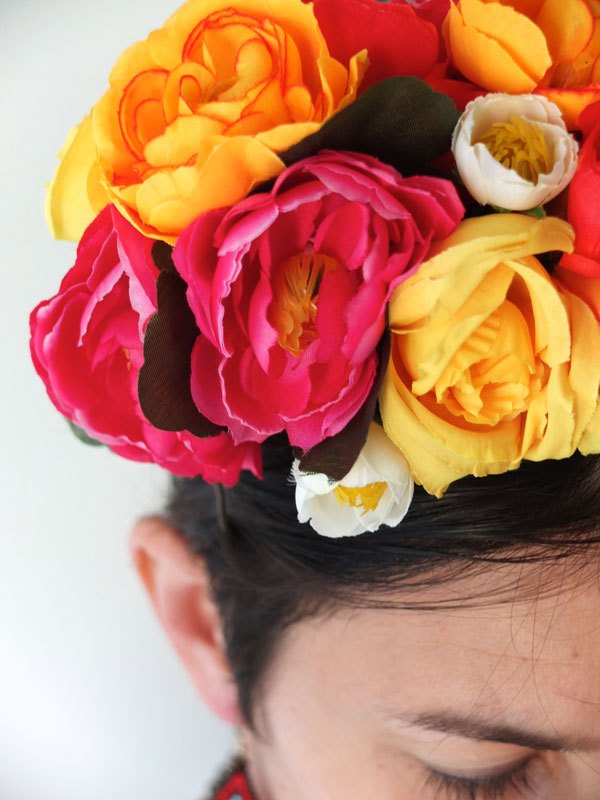 frida kahlo inspired floral headband