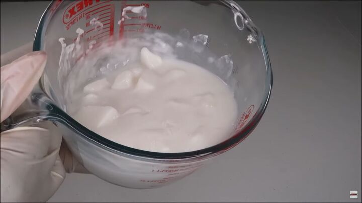 simple diy turmeric soap recipe with rich moisturizing goats milk, Melting the goats milk soap base