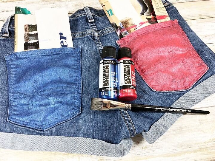 how to diy american flag jean shorts