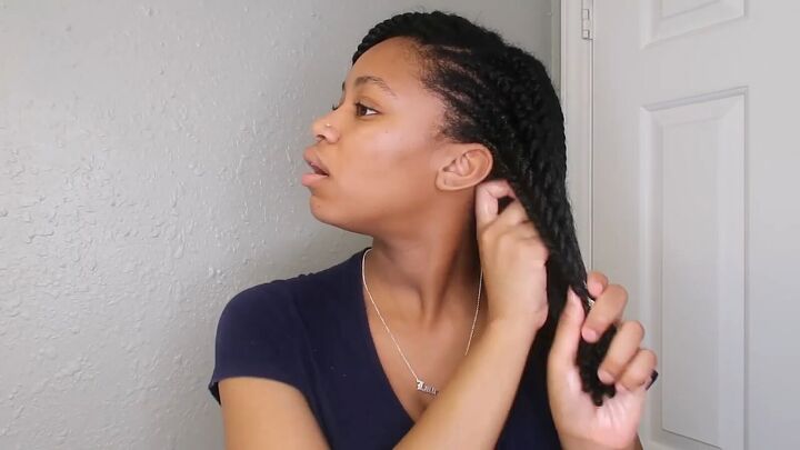 how to get a twist out absolutely perfect a step by step tutorial, Applying vitamin e oil