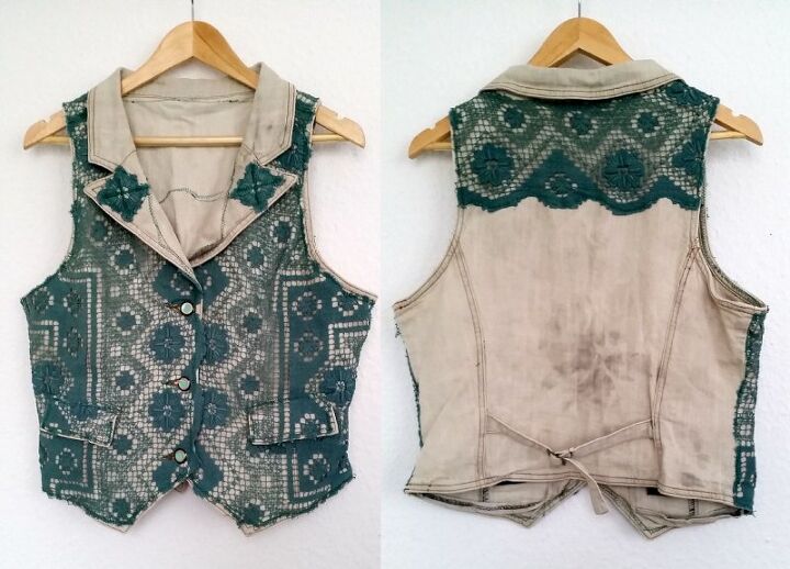 how to upcycle thrift store vest