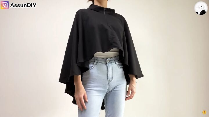 how to sew a high low skirt that can also be worn as an elegant cape, This high low skirt can also be worn as a top