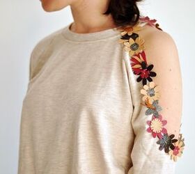 DIY: Cut Out Sweatshirt With Flowers