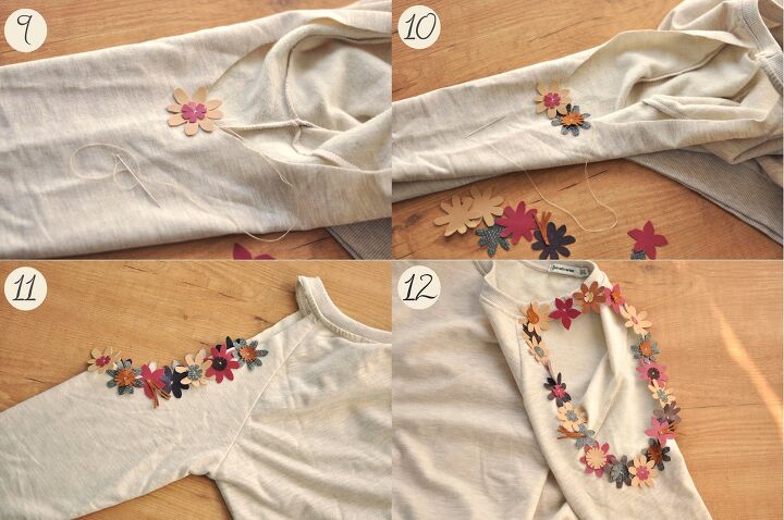 DIY: Cut Out Sweatshirt With Flowers | Upstyle