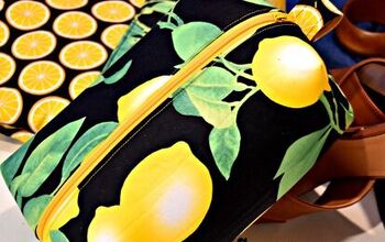 DIY Square Cosmetic Zipper Bag & Lemons! [Tutorial]