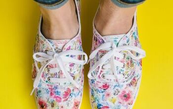 DIY Floral Iron On Sneakers