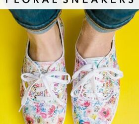 DIY Floral Iron On Sneakers | Upstyle