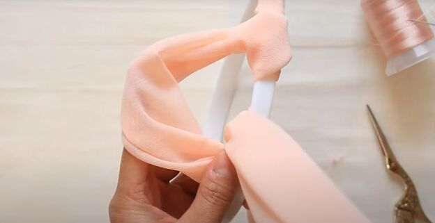 how to easily make a cute knot headband perfect diy gift idea, Making a tie knot headband