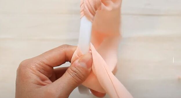how to easily make a cute knot headband perfect diy gift idea, Reversing the knot