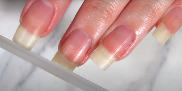 how to take care of long nails keeping natural nails long strong, Filling the tips of nails