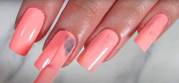 how to take care of long nails keeping natural nails long strong, Applying a second coat of nail polish