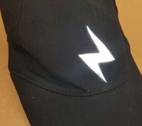how to upcycle clothes with reflective fabric to get flashy designs, Reflective patch on a black cap