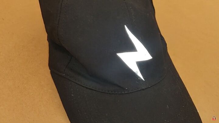 how to upcycle clothes with reflective fabric to get flashy designs, Reflective patch on a black cap