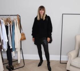 how to build a fall capsule wardrobe with pieces you ll actually wear, All black outfit for fall