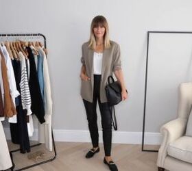 how to build a fall capsule wardrobe with pieces you ll actually wear, Neutral blazer for a fall capsule wardrobe