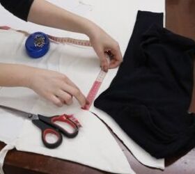 diy balloon sleeves how to make a cute balloon sleeve blouse, Measuring and cutting the sleeves