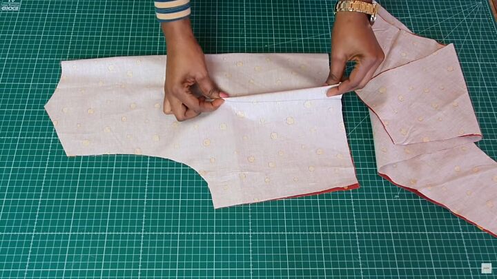 how to sew a super cute diy tie front top step by step tutorial, Sewing darts on the back piece