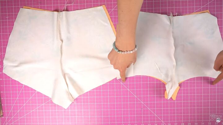 how to make your own boyshort bikini bottoms from scratch, Sewing the center seams