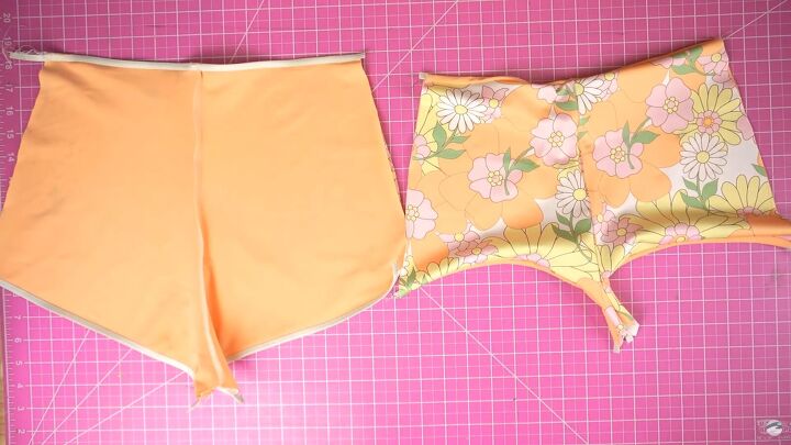 how to make your own boyshort bikini bottoms from scratch, Flipping the fabric