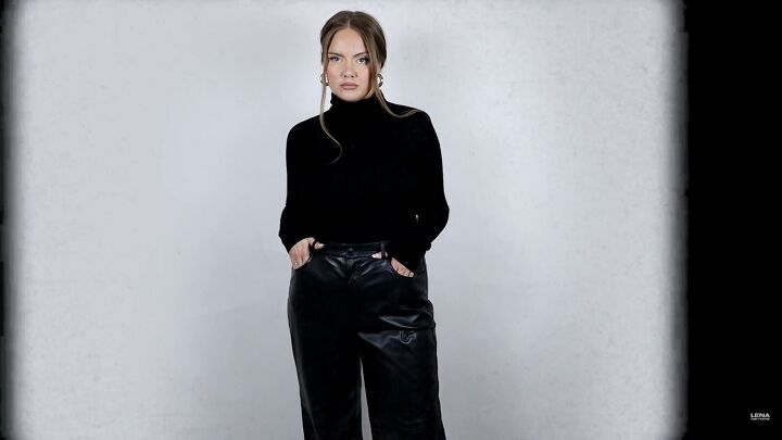 what should i have in my fall wardrobe read this guide to find out, Black turtleneck with leather trousers
