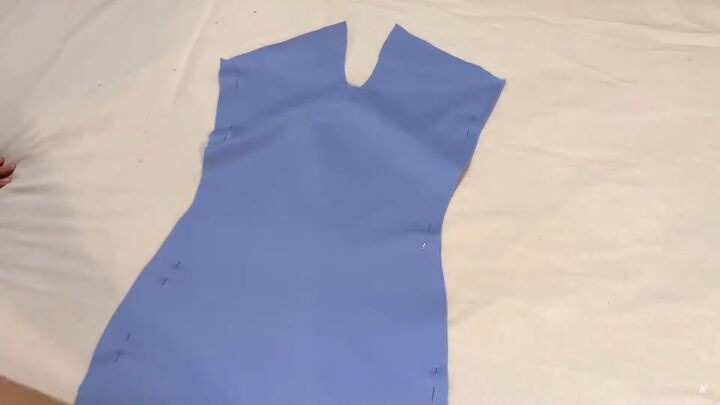 how to cut and sew a bodycon dress with a sexy keyhole halter tie, Sewing the back and front pieces together