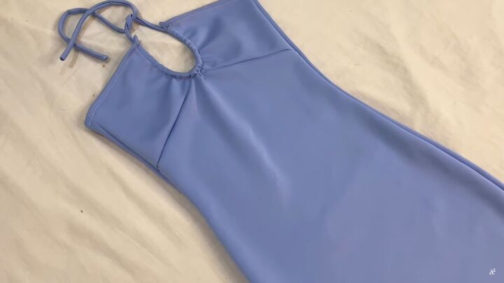 how to cut and sew a bodycon dress with a sexy keyhole halter tie, How to sew a bodycon dress