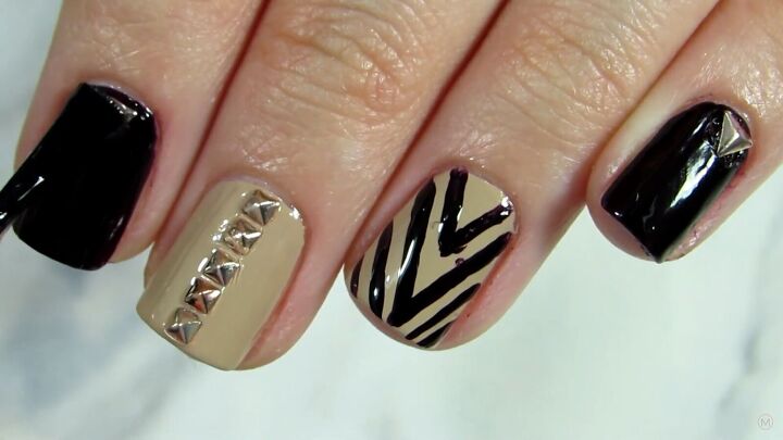 super easy stud nail art designs you can try at home, Nail art designs with studs