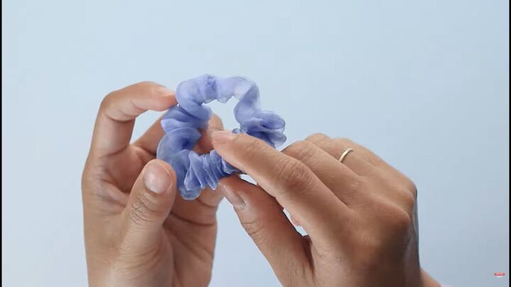 how to make an adorable diy flower scrunchie that looks like a peony, Scrunchie tutorial step by step