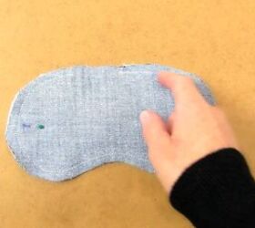 how to make a diy sleep mask out of old jeans in just 10 minutes, How to sew a sleep mask