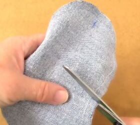 how to make a diy sleep mask out of old jeans in just 10 minutes, Snipping the curves