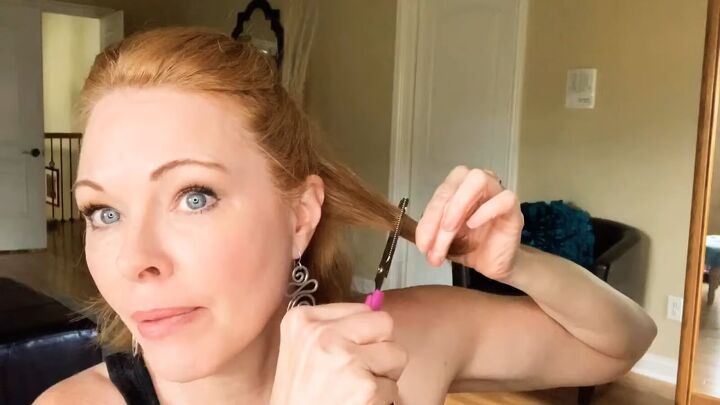 how to thin hair with thinning scissors diy hair thinning at home, How to thin hair tutorial