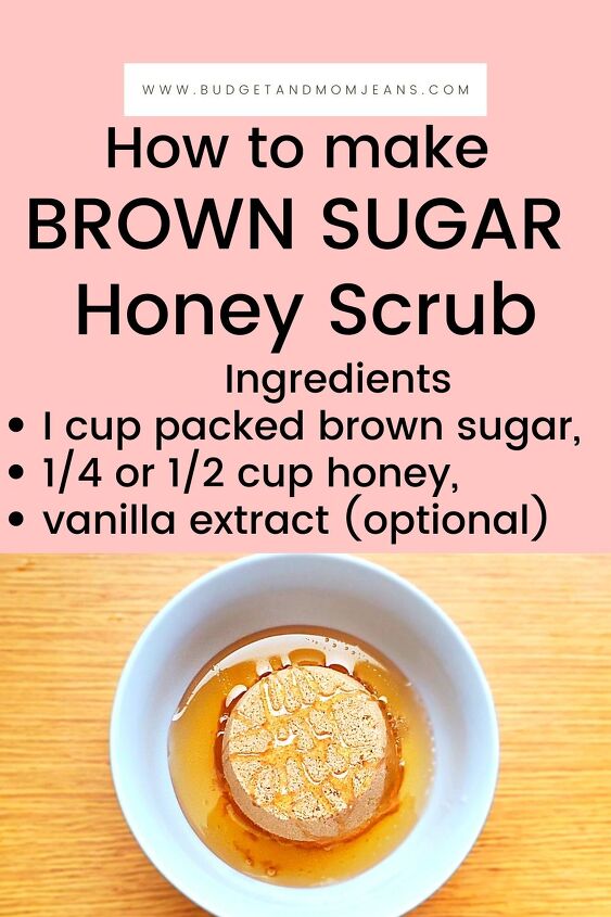 brown sugar honey scrub for lips face and body, Pin for later