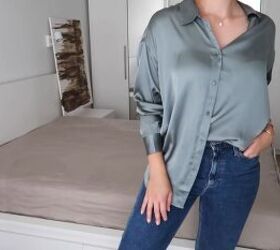 silk shirt outfit ideas 7 ways to style tuck tie your button down, Cute silk shirt outfit ideas