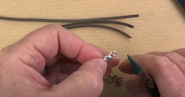 how to make a lariat necklace that is elegant easily adjustable, Attaching end caps to the cord lengths