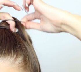 7 easy hairstyles for dirty hair how to make third day hair look cute, Tying hair in a high ponytail