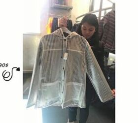 how to make a cute custom raincoat from an old coat gingham fabric, Simons gingham raincoat as inspiration
