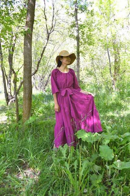 magenta pink summer dress