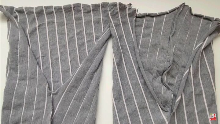 how to easily make cozy diy lounge pants out of an old bedsheet, Sewing the pant legs together