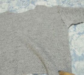 how to make a cute cozy knit sweater from scratch in 5 simple steps, Sewing the inner seams of the knit sweater