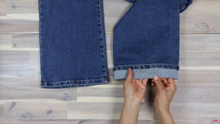 jeans too long here s how to hem flared jeans keep the original hem, How to hem flared jeans and keep original hem